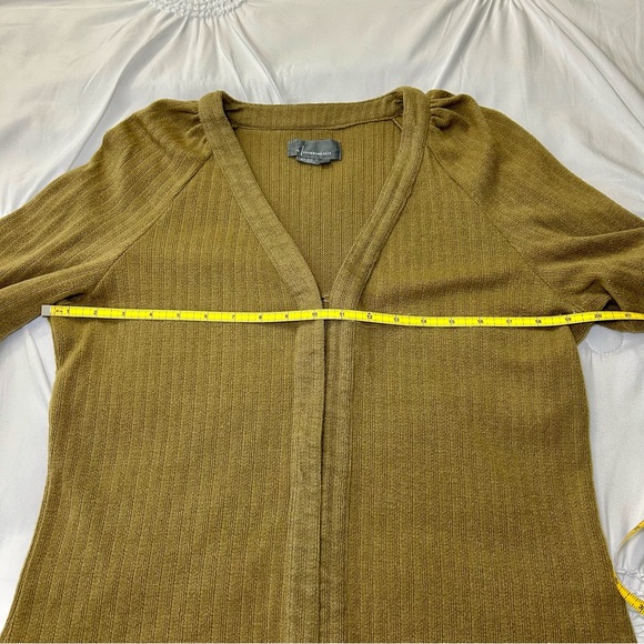 Anthropologie Olive Green V-Neck Snap Front Long Sleeve Top Size XL - Picture 11 of 15